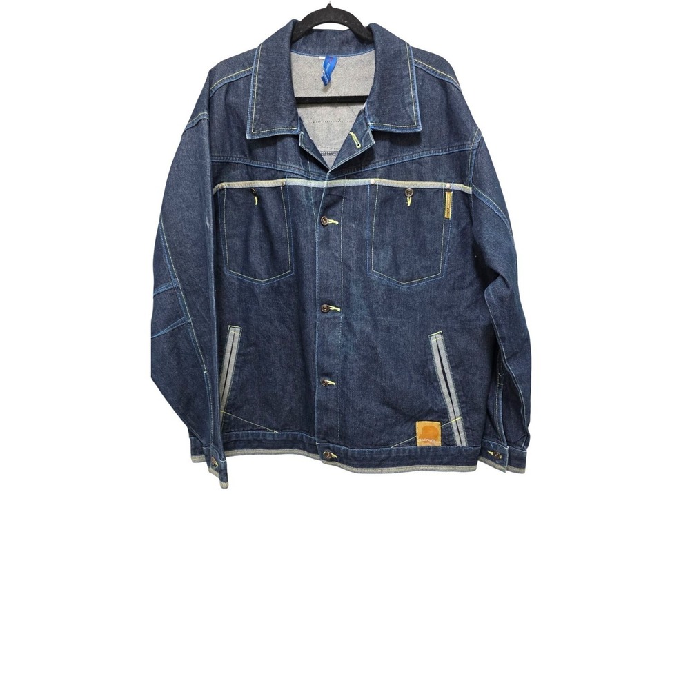 Fubu Platinum Fat Albert Denim Jacket Embroidered Cartoon Graphics Size XL